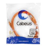 Патч-корд U/UTP кат.5E PC-UTP-RJ45-Cat.5e-1.5m-OR 2xRJ45/8p8c неэкранир. PVC 1.5м оранж. Cabeus 7697c