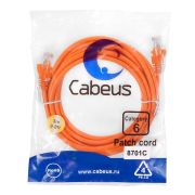 Патч-корд U/UTP кат.6 PC-UTP-RJ45-Cat.6-3m-OR 2xRJ45/8p8c неэкранир. PVC 3м оранж. Cabeus 8701c