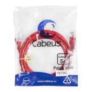 Патч-корд U/UTP кат.5E PC-UTP-RJ45-Cat.5e-2m-RD 2xRJ45/8p8c неэкранир. PVC 2м красн. Cabeus 7679c