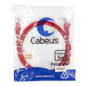Патч-корд U/UTP кат.5E PC-UTP-RJ45-Cat.5e-1.5m-RD-LSZH 2xRJ45/8p8c неэкранир. LSZH 1.5м красн. Cabeus 9514c