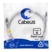 Патч-корд F/UTP кат.6 PC-FTP-RJ45-Cat.6-1.5m-LSZH 2xRJ45/8p8c экранир. LSZH 1.5м сер. Cabeus 7909c