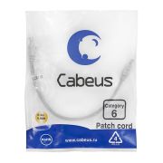 Патч-корд U/UTP кат.6 PC-UTP-RJ45-Cat.6-0.3m 2xRJ45/8p8c неэкранир. PVC 0.3м сер. Cabeus 7272c