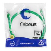 Патч-корд U/UTP кат.5E PC-UTP-RJ45-Cat.5e-1.5m-GN-LSZH 2xRJ45/8p8c неэкранир. LSZH 1.5м зел. Cabeus 9506c