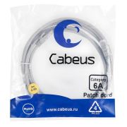 Патч-корд U/UTP кат.6A PC-UTP-RJ45-Cat.6a-3m-LSZH 2xRJ45/8p8c неэкранир. LSZH (10G) 3м сер. Cabeus 7897c