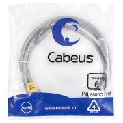 Патч-корд U/UTP кат.6 PC-UTP-RJ45-Cat.6-3m-LSZH 2xRJ45/8p8c неэкранир. LSZH 3м сер. Cabeus 8880c
