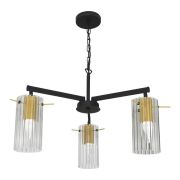 Светильник «Эсми» 231 (плафон 0015) НСБ 01-3х60-172 Е27 (ИМ) подвесной черн. зол. Элетех 1005405248