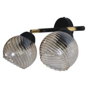 Светильник «Кристаль» 521 (плафон 8633) НББ 01-2х60-113 Е27 (ИМ) настенный черн. муар Элетех 1005405262