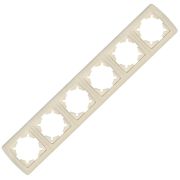 Рамка 6-м Маргарита горизонт. сл.кость (ivory) UNIversal 1085-I