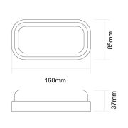 Светильник светодиодный ЖКХ 8Вт 6500К IP65 220В влагозащ. овал LBF-0901 C01 Ultraflash 15348