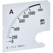 Шкала сменная для амперметра Э47 1000/5А-1.5 96х96мм IEK IPA20D-SC-1000