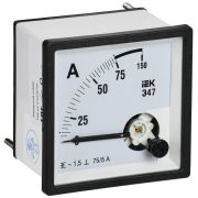 Амперметр Э47 75/5А класс точн. 1.5 72х72мм IEK IPA10-6-0075-E
