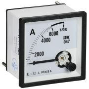 Амперметр Э47 6000/5А класс точн. 1.5 72х72мм IEK IPA10-6-6000-E