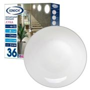 Светильник светодиодный декоративный 2222 «Луна» 36Вт 2500лм 230В 6500К d370х60мм IP20 IONICH 1761