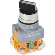 Переключатель D7-11X2 2 полож. 1НО+1НЗ черн. GENERICA BSW50-11X2-3-21-2-K02-G
