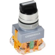 Переключатель D7-20X33 3 полож. 1НО+1НЗ возв. черн. GENERICA BSW50-20X33-3-22-3-K02-G