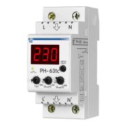 Реле напряжения РН-63tc - 63А – 220В DIN – рейка для защиты техники во всей квартире 2 DIN журнал аварий термозащита НовАтек-Электро 3425600063tc