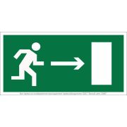 Знак безопасности NPU-2010.E03 «Напр. к эвакуационному выходу направо» Белый Свет a16668