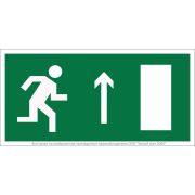Знак безопасности NPU-2010.E11 «Напр. к эвакуационному выходу прямо (прав.)» Белый Свет a18028