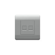 Розетка компьютерная 2-м NEW3-E RJ45 серебр. CHINT 431456