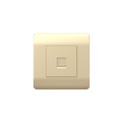 Розетка телефонная 1-м NEW3-E RJ11 шампань CHINT 431414