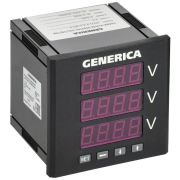 Вольтметр цифровой щитовой 3ф 96х96 LED GENERICA IDV21-5-3-0-LED-G