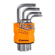 Набор ключей имбусовых Torx 9шт T10-T50 Вихрь 73/6/5/12