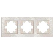 Рамка 3-м Афина фактурная универс. жемчуж. Universal A10045-Obr