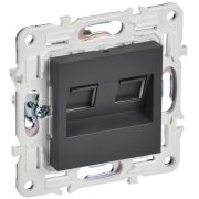 Розетка компьютерная двойн. RJ45 кат.6 SKANDY SK-K04T титан IEK SK-K20-2-K48