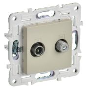 Розетка двойная TV+SAT SKANDY SK-A13B беж. IEK SK-AF20-O-K10