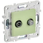 Розетка двойная TV+SAT SKANDY SK-A13G мятный IEK SK-AF20-O-K06