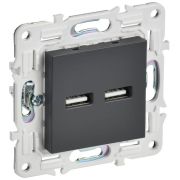 Розетка USB A+A 3.1А SKANDY SK-R15T титан IEK SK-U21-D31-K48