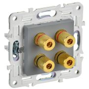 Аудиорозетка 4-м SKANDY SK-A01Gr сер. IEK SK-S40-K03
