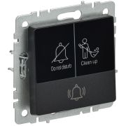 Кнопка звонка BRITE 10А ВС10-1-9-БрЧ для отелей с индик. механизм черн. IEK BR-V14-2-10-K02