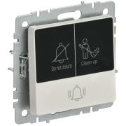 Кнопка звонка BRITE 10А ВС10-1-9-БрЖ для отелей с индик. механизм жемчуж. IEK BR-V14-2-10-K36