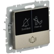 Кнопка звонка BRITE 10А ВС10-1-9-БрШ для отелей с индик. механизм шампань IEK BR-V14-2-10-K37