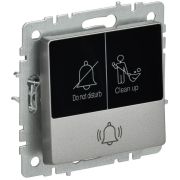 Кнопка звонка BRITE 10А ВС10-1-9-БрС для отелей с индик. механизм сталь IEK BR-V14-2-10-K46