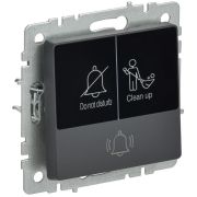 Кнопка звонка BRITE 10А ВС10-1-9-БрГ для отелей с индик. механизм графит IEK BR-V14-2-10-K53