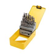 Набор сверл по металлу 1-13мм (через 0.5мм) HSS цилиндрический хвостовик метал. кейс 25шт Kranz KR-91-0637