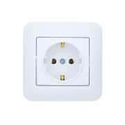 Розетка 1-м СП ASTI 16А IP20 с заземл. термопласт в сборе бел. LEZARD 7081-0202-122B
