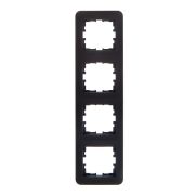 Рамка 4-м ASTI вертикал. черн. бархат LEZARD 7081-4200-154