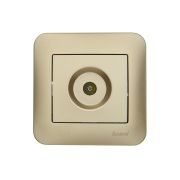 Розетка телевизионная проходная TV СП ASTI IP20 в сборе золото. LEZARD 7081-3636-129