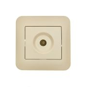 Розетка телевизионная проходная TV СП ASTI IP20 в сборе крем. LEZARD 7081-0303-129