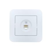 Розетка телефонная евро 1-м СП ASTI IP20 RJ11 в сборе бел. LEZARD 7081-0202-137