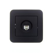 Розетка телефонная евро 1-м СП ASTI IP20 RJ11 в сборе черн. бархат LEZARD 7081-4242-137