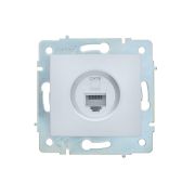 Розетка компьютерная 1-м СП ASTI IP20 RJ45 механизм Cat 6e жемчуж./бел. перламутр. LEZARD 7081-3088-140