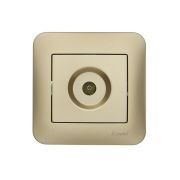 Розетка телевизионная оконечная TV СП ASTI IP20 в сборе золото. LEZARD 7081-3636-130