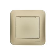Розетка 1-м СП ASTI 16А IP20 с заземл. с крышкой термопласт в сборе золото. LEZARD 7081-3636-123В