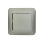 Розетка 1-м СП ASTI 16А IP20 с заземл. с крышкой термопласт в сборе платина. LEZARD 7081-3535-123В