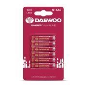 Элемент питания алкалиновый AAA/LR03 1.5В Energy Alkaline BL-12 (блист. 12шт) DAEWOO 5057074