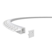 Профиль алюминиевый гибкий для встр. в ГКЛ 2000х15х10мм (35х15мм вылет 20мм монт. высота 10.5мм макс. шир. ленты 12мм) VARTON V4-R0-70.0001.KIT-1510G